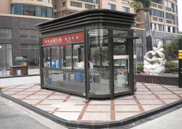呼市玻璃岗亭加工1